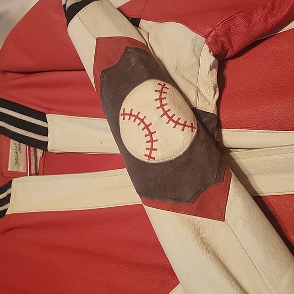 Leather baseball jacket - Picture 2 of 5